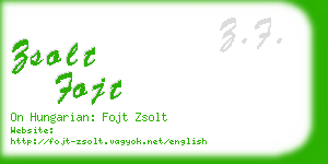 zsolt fojt business card